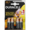 Маленькое фото товара - Батарейки Duracell Basic АА/LR6 4 штуки (промоупаковка, 3+1). Вариант №1