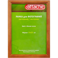 Фото товара - Рамка Attache 15х21 см (темная сосна, деревянный багет, настольная/настенная, стекло)