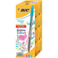 Фото товара - Набор цветных шариковых ручек BIC Cristal Fashion (толщина линии 1,2 мм, 4 цвета по 5 штук)