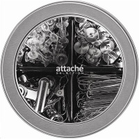 Фото товара - Набор канцелярских мелочей Attache Selection Silver (скрепки, силовые кнопки, кнопки металлические, зажимы для бумаг)