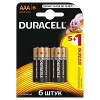 Фото товара - Батарейки Duracell Basic ААA/LR03 6 штук (промоупаковка, 5+1)