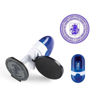 Фото товара - Оснастка для круглой печати  Colop Pocket Stamp R40 (40 мм, карманная, синяя)