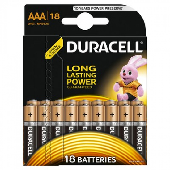 Большое фото товара - Батарейки Duracell Basic ААA/LR03 18 штук, 300046010. Вариант №2